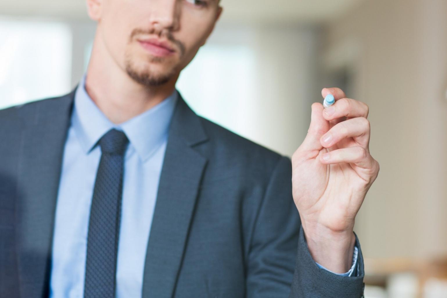 Business professionals analyzing financial data and strategic documents